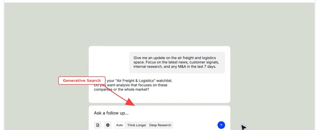 AlphaSense market intelligence platform dashboard