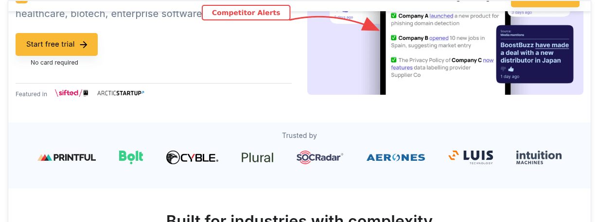 RivalSense AI-powered competitive intelligence dashboard