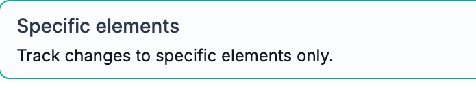 ChangeTower Specific elements selection mode.